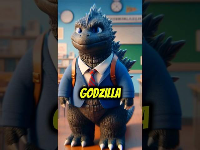 Godzilla The King of the School #monsterverse #godzillacartoon