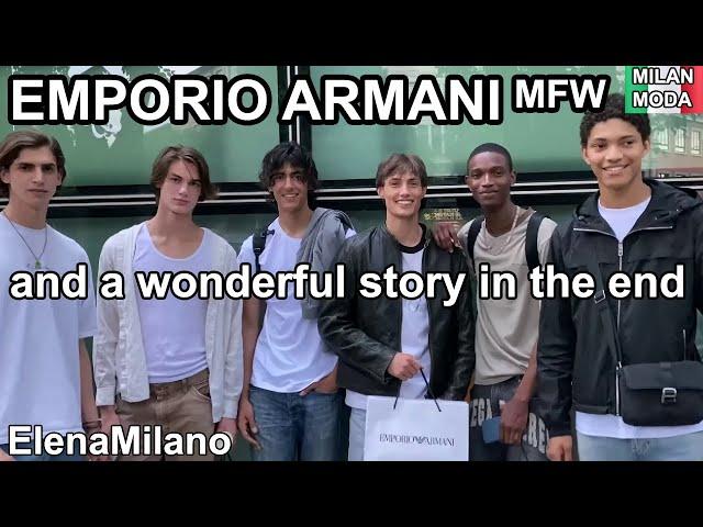 Emporio Armani Fashion guests, models and show Milan Fashion Week 15/06/24  #italy #milan #mfw