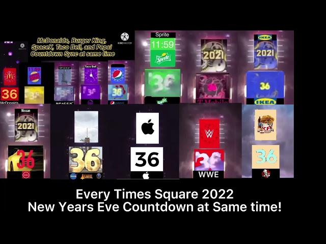 Every Times Square 2022 NYE Countdown Concepts at Same a time!