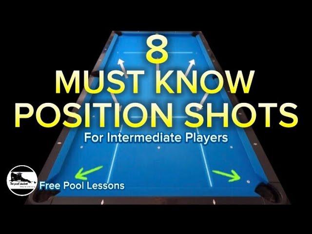 Intermediate level position shots (free Pool lessons)