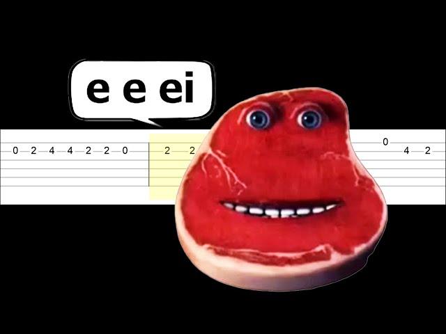 E E EI I'm on Vacation Meme (Easy Guitar Tabs Tutorial)