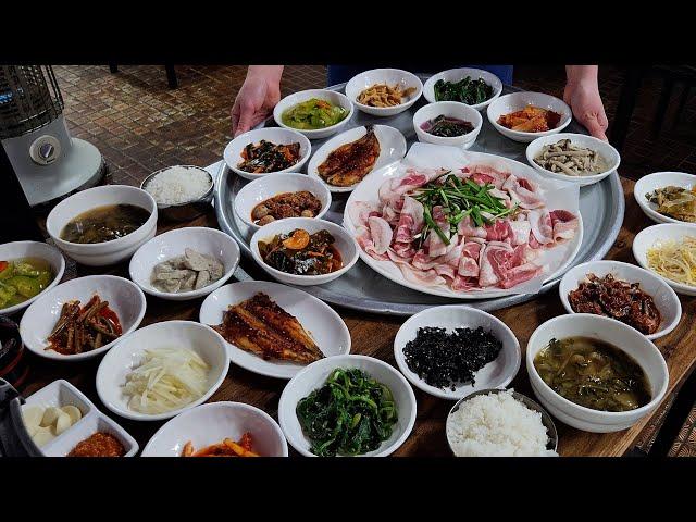 이렇게 팔면 반칙 아닙니까?! 난리도 이런 난리가 없는 전라도 할머니 백반집 Korean street food