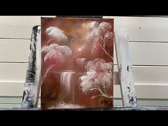 Acrylic Painting Tutorial  “Sepia Sunrise” step by step for BEGINNERS!