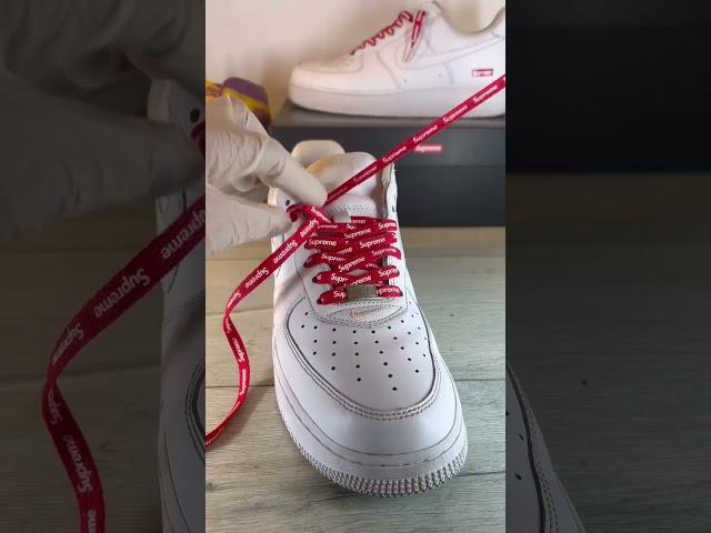 HOW TO LACE Air Force 1 Supreme (BEST WAY)