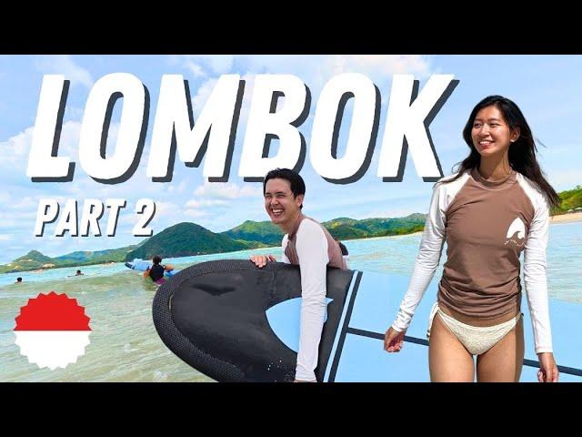 THIS IS ALSO INDONESIA?!  FIRST TIME SURFING IN LOMBOK ‍️