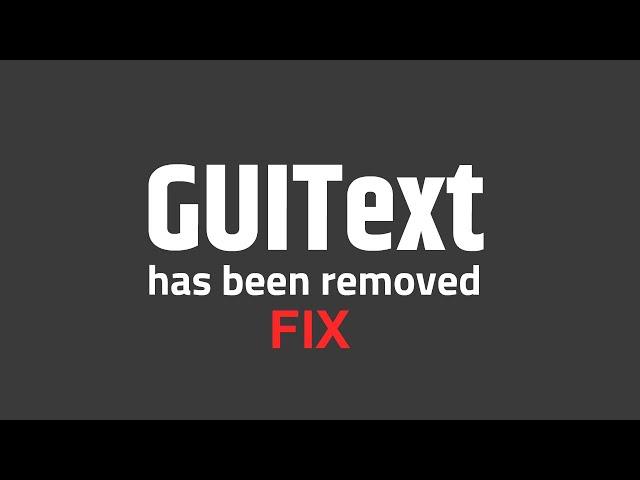 Unity - GUIText has been removed