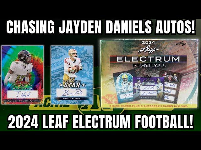 6 AUTOGRAPHS PER BOX! 2024 Leaf Electrum Football Hobby Box Review!