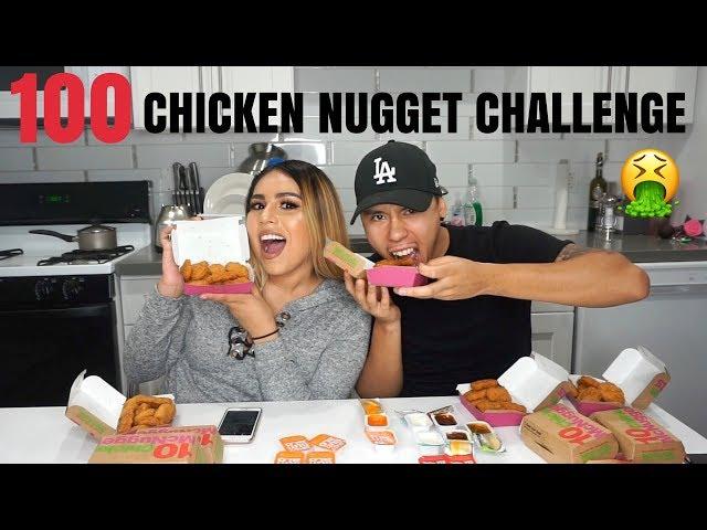 100 CHICKEN NUGGET CHALLENGE! WE BET $100!? | Brenda Huerta