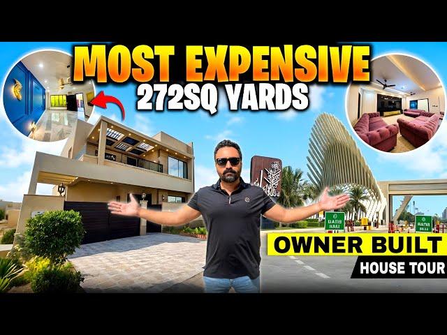  Most Expensive OWNER-BUILT  272 Sq. Yards Ultra-Luxury Villa Near Entrance | Bahria Town Karachi