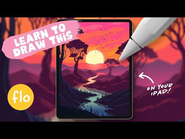 You Can Draw This Otherworldly Sunset in PROCREATE - Step by Step Procreate Tutorial