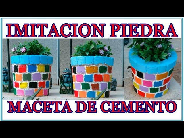 IMITACION PIEDRA ( maceta de cemento ) JLBRO.ARTS