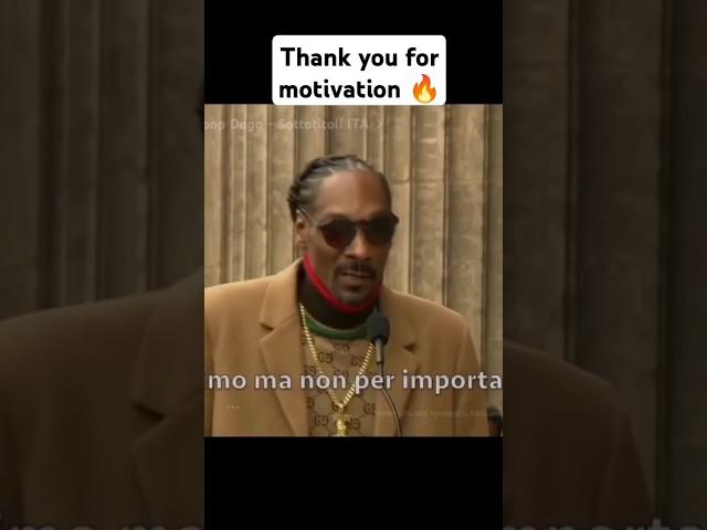 Thanks for motivating, @snoopdogg just the best !