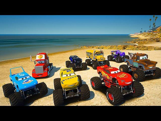 Challenge Crazy Cars Monster Trucks McQueen & Friends Miss Fritter Tow Truck Mater The King Mack