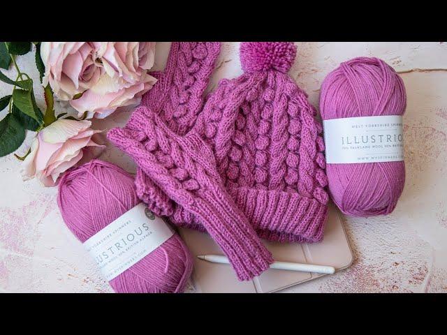 West Yorkshire Spinners Illustrious Hat & Wrist Warmers Kit