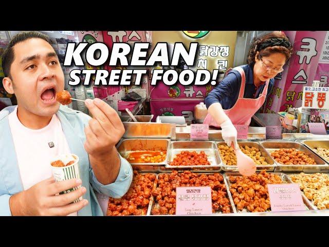 Ultimate Korean Street Food Tour sa LOCAL KOREAN Market in SEOUL! Chicken, Jajangmyeon, Kalguksu