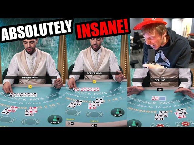 Most Absolutely Insane Blackjack Session !!