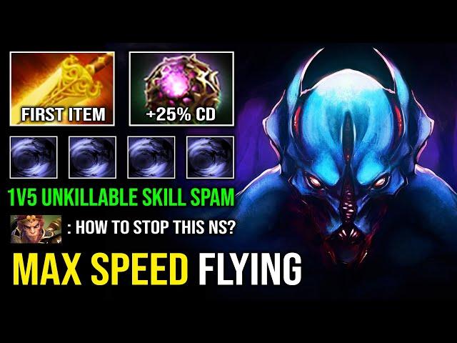 NEW FLYING MONSTER Radiance + Octarine 1v5 Unkillable Max Speed Skill Spam Night Stalker Dota 2