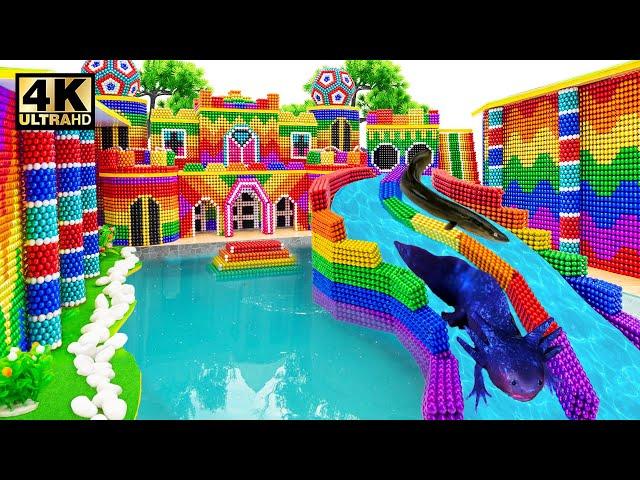 100 Summer Days How To Make 1M Dollars Water Slide Park Into Underground Pool House