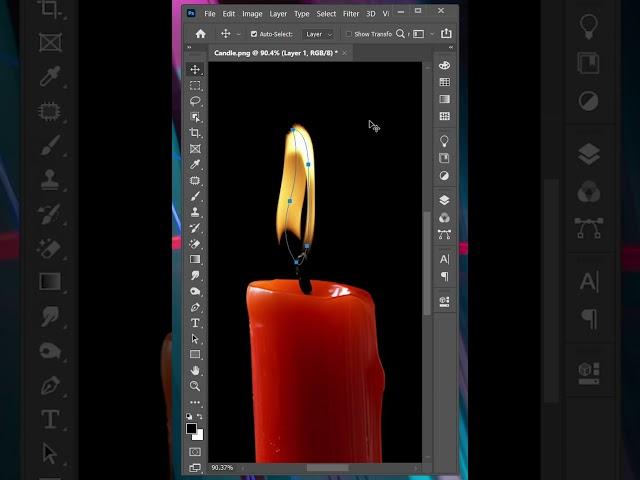 Create Candle Flame in Photoshop #shorts #viral #design #india #explore #candle #flame