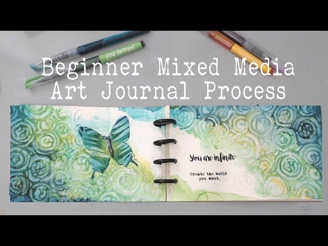 BEGINNERS ART JOURNAL PROCESS- How to start an art journal page?- Mixed Media  Art Journaling