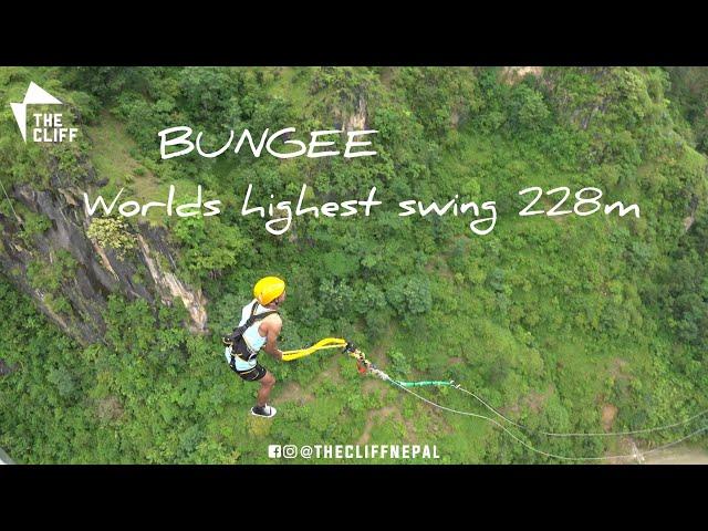 I jumped from the Worlds Highest Swing 228m || the cliff || Nepal