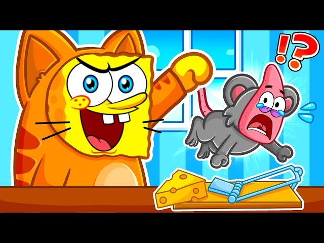 Tiny MOUSE vs HUNGRY KITTY in Roblox..