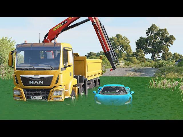 Mobil vs Deep Water #4 - BeamNG Drive