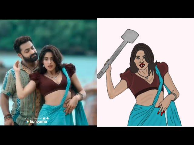 Chuttamalle | Devara Second Single | NTR | Janhvi Kapoor | Anirudh Ravichander , Memes Drawing