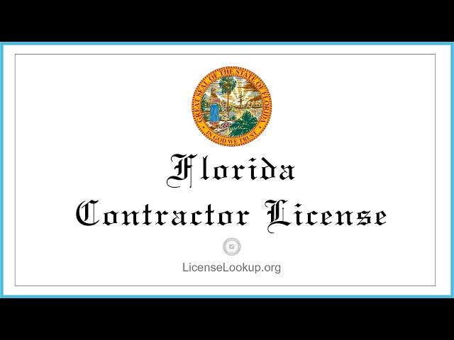 Florida Contractor License - What You need to get started #license #Florida