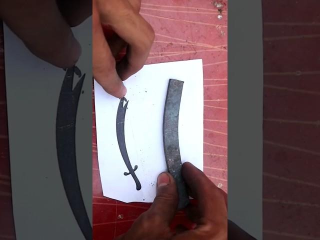Diy Mini Zulfiqar Replica sword ️ #forging #asmr #diy