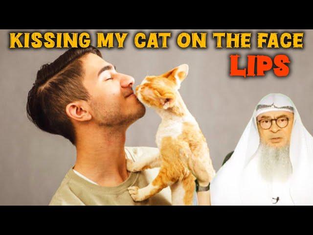 Can I kiss my cat on the face, lips? #Assim #assimalhakeem #cat #cats assim al hakeem