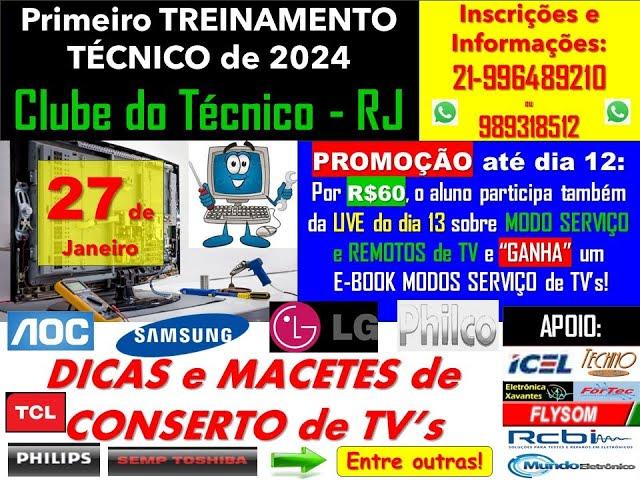 Treinamento inaugural do ano de 2024 do Clube do Técnico - RJ - Promoções e comentários!