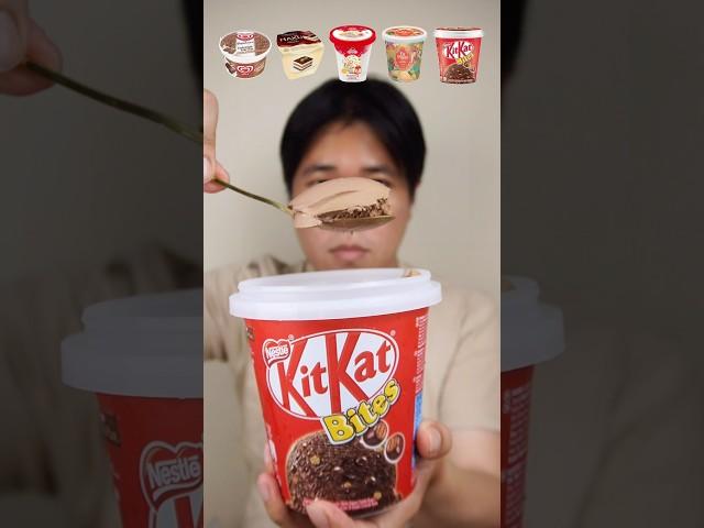 EATING VARIOUS CUP ICE CREAM #asmr #mukbang