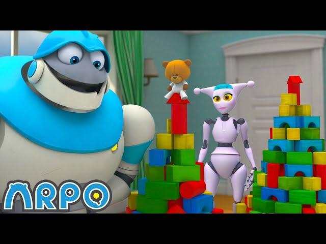 Robot Babysitter Tower Challenge! | ARPO 1 HOUR | Rob the Robot & Friends - Funny Kids TV