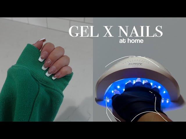 TRYING GEL X NAILS AT HOME | everything you need + for beginners