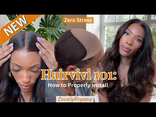 New Wig Cap | Zero Stress Glueless Wig (HOW TO) Properly Install Hairvivi Wig | LovelyBryana