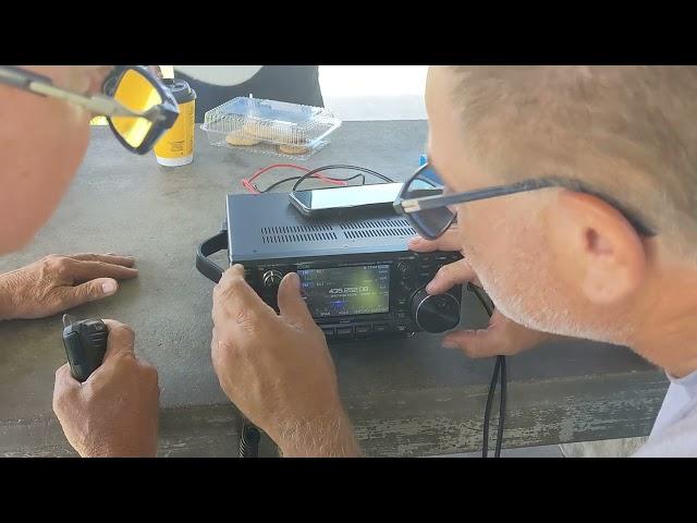 AO-91 Satellite Pass, Icom IC-9700, John KM4MCK and Rick N4WRW.