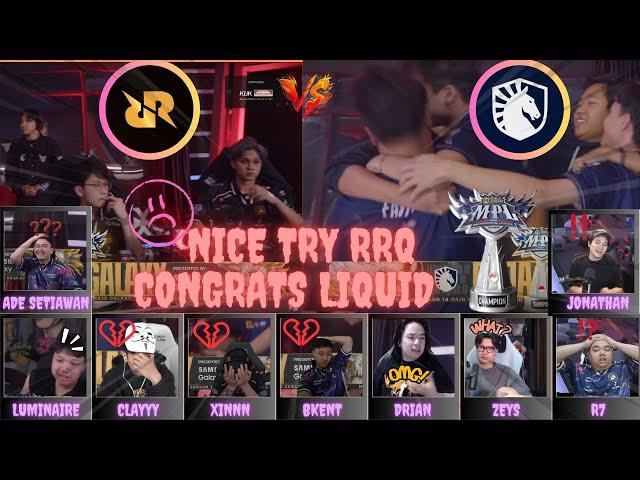 NICE TRY RRQ | REACTION STREAMER MATCH RRQ VS TEAM LIQUID ID - GG LIQUID CONGRATS