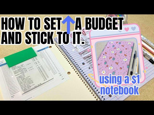 How to budget using a $1 notebook | How to set up budget | how to save money | budget 101