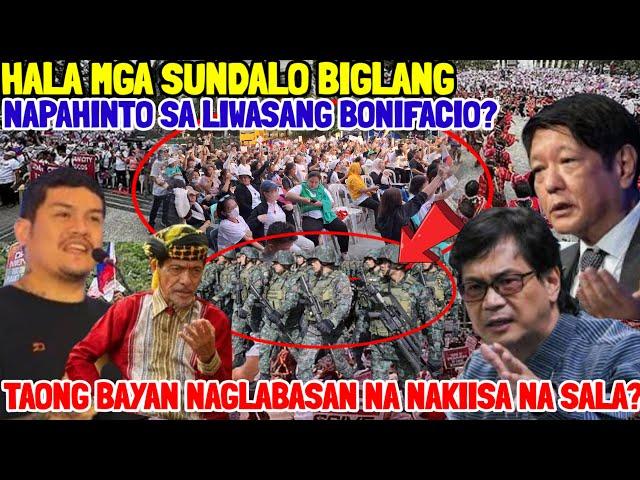 HALA TAONG BAYAN NAGLABASAN NA NAKIISA SA TAGA KOJC MGA SUNDALO BIGLANG NAPAHINTO SA LIWASAN?