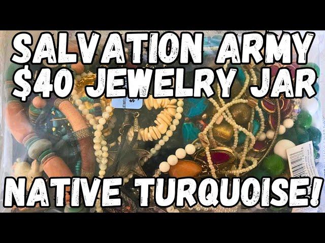 $40 SALVATION ARMY JEWELRY JAR ️ + 925 Silver Goodwill Mystery Jewelry Unboxing! #jewelryunboxing