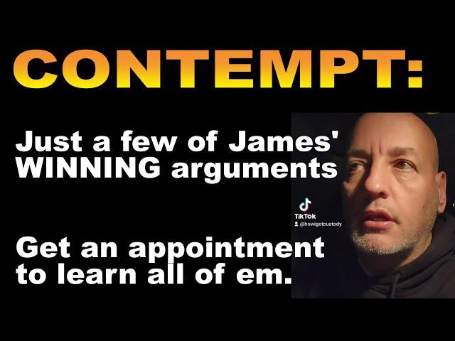 CONTEMPT: a couple of points I make AMONG MANY