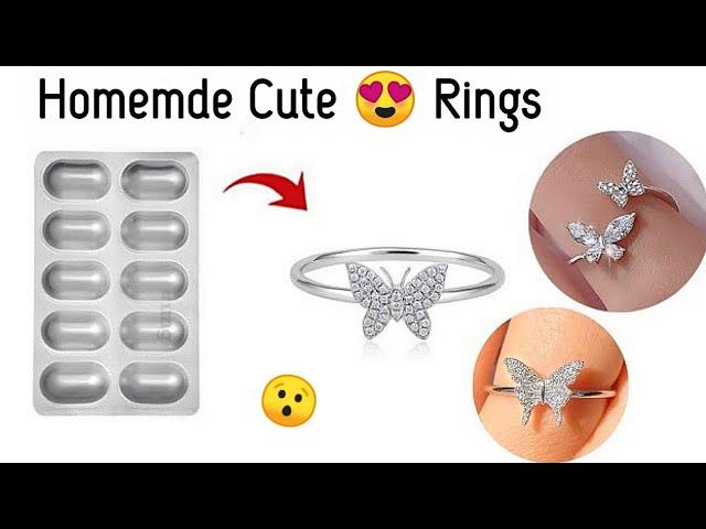 DIY Homemade cute love rings /how to make rings/diy rings/homemade rings