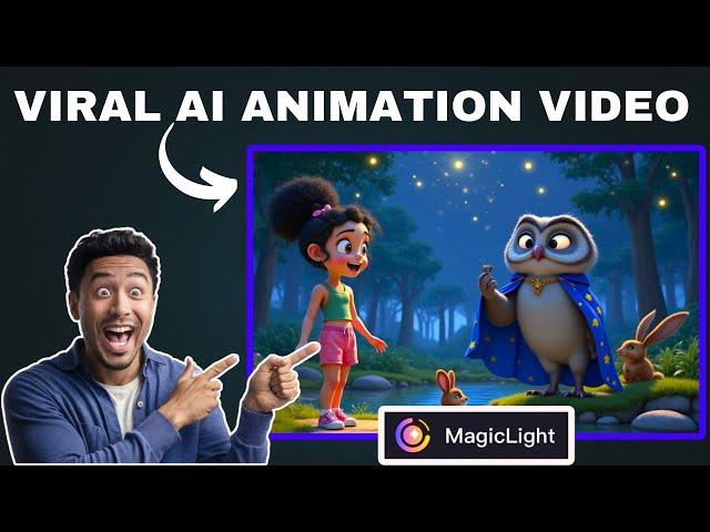 This AI Tools Creates VIRAL Animation Videos in MINUTES | Magic Light AI Tutorial