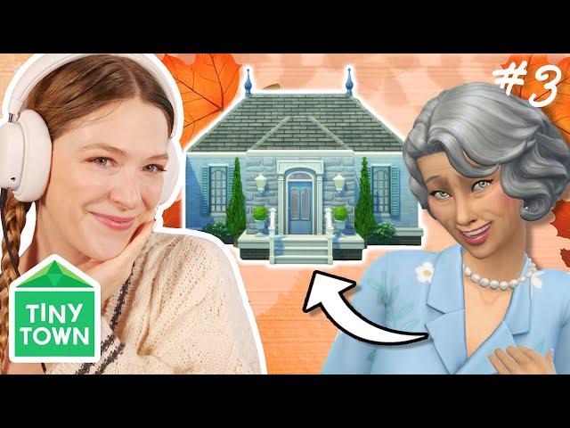 building a french country TINY HOUSE in the sims 4 | Tiny Town Blue #3