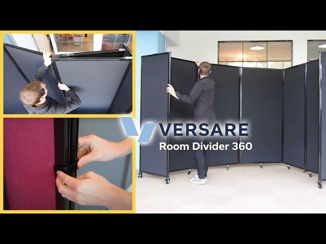 Versare's Room Divider 360 - The World's Most Versatile Rolling Partition