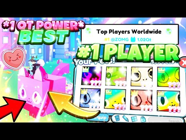 OMG!  I GOT 1000QD POWER & BECAME #1 BEST PLAYER (RAINBOW TITANICS) In Pet Simulator X!