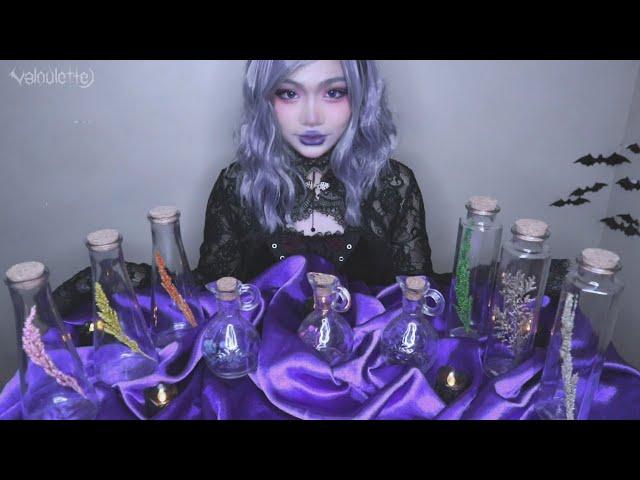 ASMR. seven senses sleep potion shop taste test. ‍️ 𖤐︎ 𝖜𝖎𝖑𝖔𝖚𝖑𝖆'𝖘 𝖈𝖔𝖟𝖞 𝖈𝖔𝖙𝖙𝖆𝖌𝖊 𖤐︎