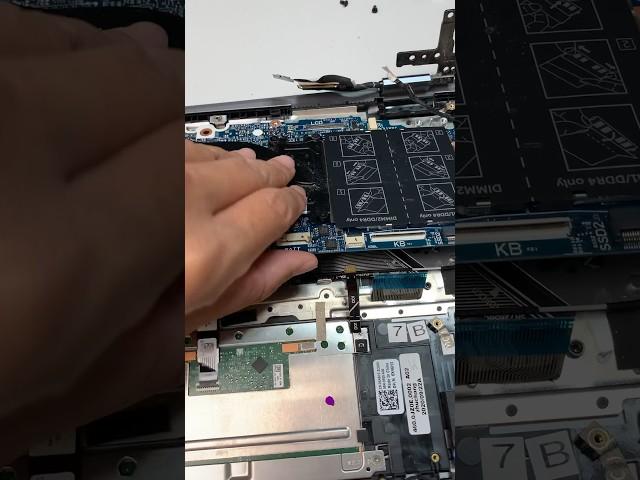 How to replace Dell Laptop Keyboard. #dell #laptoprepair #keyboard