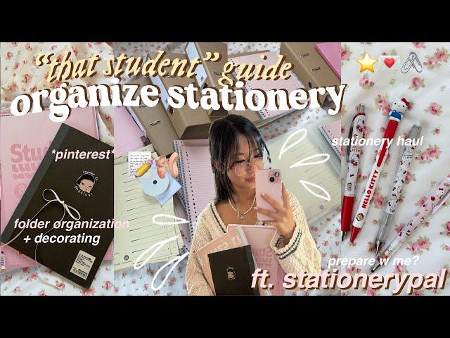 🩰 how to stay organised + aesthetic school supplies (ft. stationery pal haul) | folders & notes